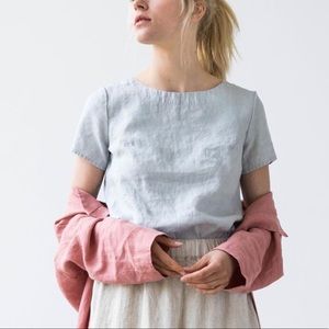 Notperfectlinen PINK Linen tee S/M